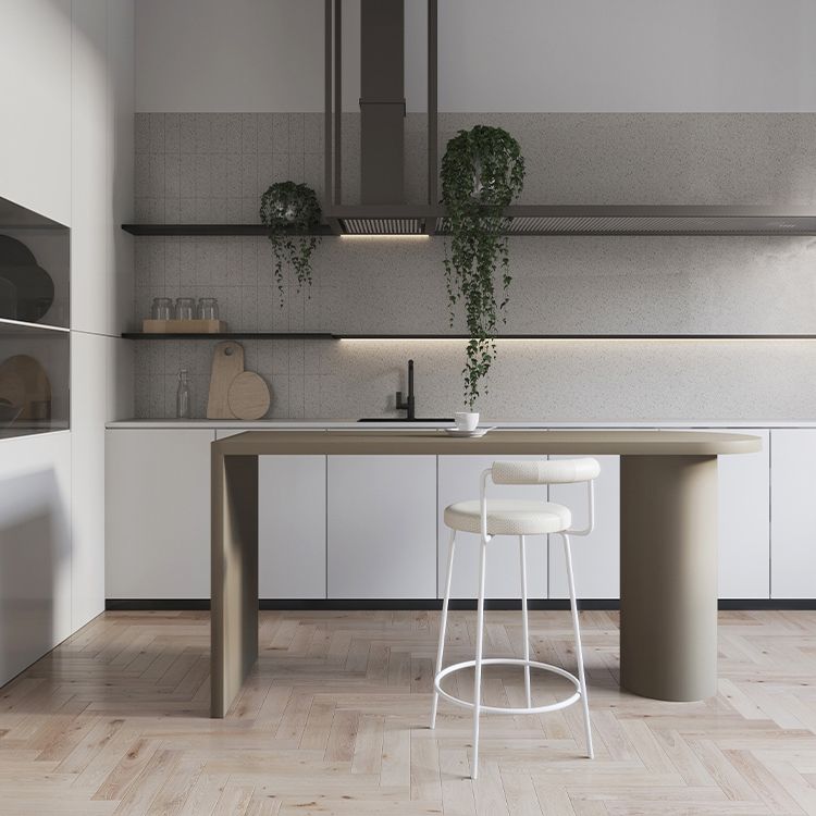 Tavolo da bar in stile moderno da bar in legno massiccio con doppio piedistallo