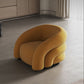 Velvet Barrel chaise 33,85 "Armoiries de large Chaise incluse pour le salon