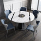 Extendable Round Dining Table Modern Sintered Stone Top Table with Black Pedestal Clearhalo ' dining_table' 'Dining Tables & Seating' 'Dining Tables' 'furn' 'furn_dining_table' 'Furniture' 'furniture_dining_table' 'Kitchen & Dining Furniture' 'kitchen&dining_furn' 'kitchen' 'kitchen_dining_table' 1200x1200_d7b5a8a6-2eed-4f8d-a4c7-47afe7586435