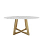 Glam Style Stone Round Dining Table with Gold Base for Living Room Clearhalo 'Dining Tables & Seating' 'Dining Tables' 'dining_table' 'furn' 'furn_dining_table' 'Furniture' 'Kitchen & Dining Furniture' 1200x1200_d7b5af9d-fc0d-4eda-a313-4e332d38d3c8