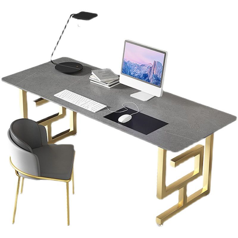 Rectangular Home Office Writing Desk Industrial Style Sled Office Desk Clearhalo 'furn' 'furn_office_desk' 'Furniture' 'furniture_office_desk' 'Office Desks' 'Office Furniture' 'office_desk' 1200x1200_d7b5eaa4-4ef4-4272-b917-312b037215ab