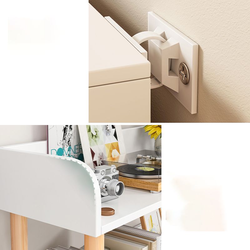 Moderne stijl boekenplank open rug verticaal ontworpen houten boekenkast