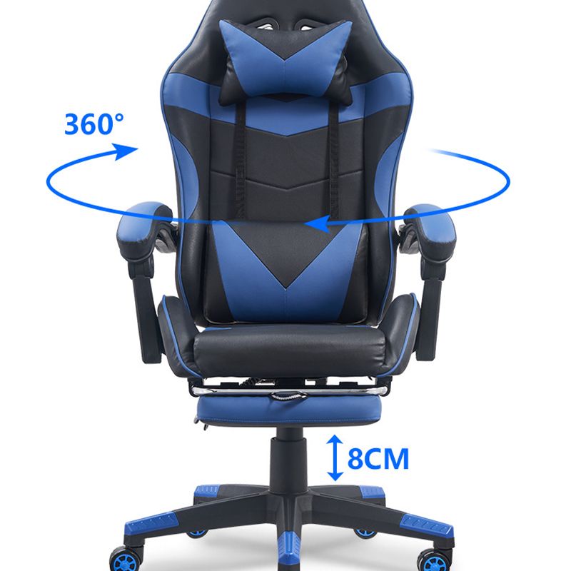 Modern Slide Office Chair Adjustable Seat Height Pillow Included Desk Chair Clearhalo 'furn' 'furn_office_chair' 'Furniture' 'Office Chairs' 'Office Furniture' 'office_chair' 1200x1200_d7b674f8-7a26-41ea-a3be-c504031b3d99