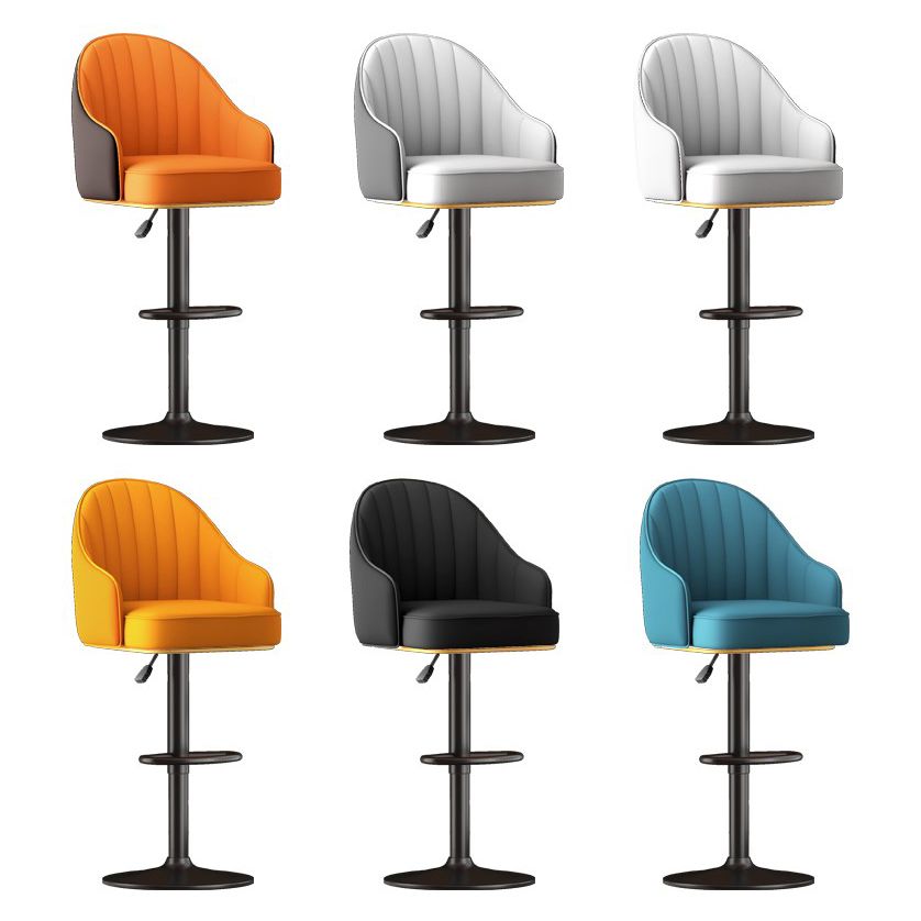 Scandinavian Swivel verstelbare hoogtekruk faux lederen barkruk