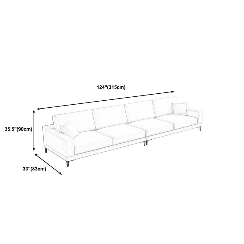 Loose Back Faux Leather Square Arm Sofa with Waterproof and Stain Resistant Clearhalo 'furn' 'furn_sofas' 'Furniture' 'furniture_sofas' 'kitchen' 'kitchen_sofas' 'Living Room Furniture' 'Sofa' 'sofas' 1200x1200_d7b6e202-17a9-42ff-9dda-191432597a21