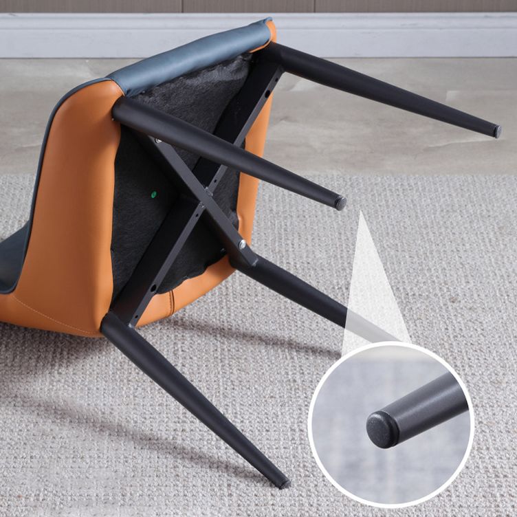 Industrial Design Wingback Parsons Chair Faux Leather Dining Chairs Clearhalo 'Dining Chairs' 'Dining Tables & Seating' 'dining_chair' 'furn' 'furn_dining_chair' 'Furniture' 'furniture_dining_chair' 'Kitchen & Dining Furniture' 1200x1200_d7b881a4-52cb-4e77-847e-ad84ce6e33d7