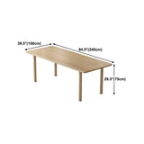 Eigentijdse vaste houten eettafel natuurlijke rechthoektafel met 4 poten