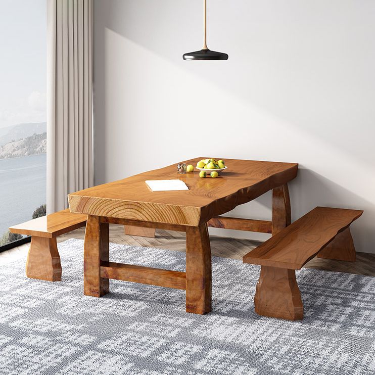 Minimalist Solid Wood Brown Dining Table Kitchen Rectangle Dining Table for Kitchen Clearhalo ' dining_table' 'Dining Tables & Seating' 'Dining Tables' 'furn' 'furn_dining_table' 'Furniture' 'furniture_dining_table' 'Kitchen & Dining Furniture' 'kitchen&dining_furn' 'kitchen' 'kitchen_dining_table' 1200x1200_d7b96b33-b57d-4d12-a0b8-4d8206cc5906