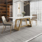 Rectangle Stainless Steel Dining Site Table Luxury Style Dinette Table for Home Clearhalo ' dining_table' 'Dining Tables & Seating' 'Dining Tables' 'furn' 'furn_dining_table' 'Furniture' 'furniture_dining_table' 'Kitchen & Dining Furniture' 'kitchen&dining_furn' 'kitchen' 'kitchen_dining_table' 1200x1200_d7bb84ce-e805-4896-be8b-9a0dc768c8c9