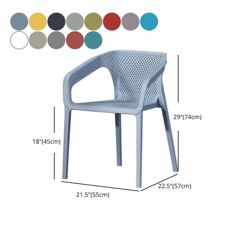 Plastic Contemporary Arm Chair Kitchen Dining Room Crossback Chair Clearhalo 'Dining Chairs' 'Dining Tables & Seating' 'dining_chair' 'furn' 'furn_dining_chair' 'Furniture' 'furniture_dining_chair' 'Kitchen & Dining Furniture' 1200x1200_d7bbee86-176c-4934-b6da-635cf22ae3ca
