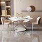 Modern Style 1/4/5/7 Pieces Furniture Round Stone Dining Set in White Clearhalo 'Dining Room Sets' 'Dining Tables & Seating' 'dining_room_set' 'furn' 'furn_dining_room_set' 'Furniture' 'Kitchen & Dining Furniture' 1200x1200_d7bca089-7554-44fe-83e6-46b41fad778f