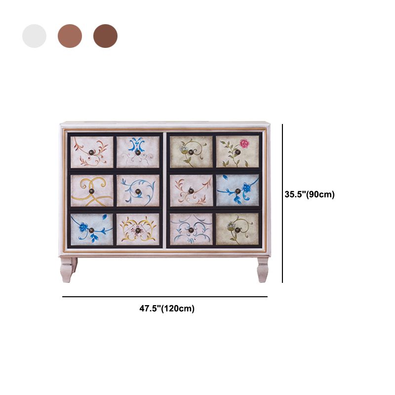 Traditional Dresser Bedroom Solid Wood Storage Chest in White and Brown Clearhalo 'Bedroom Furniture' 'Dressers & Chests' 'dressers_chests' 'furn' 'furn_dressers_chests' 'Furniture' 1200x1200_d7bf99aa-a906-4871-93cf-3531657f30ef