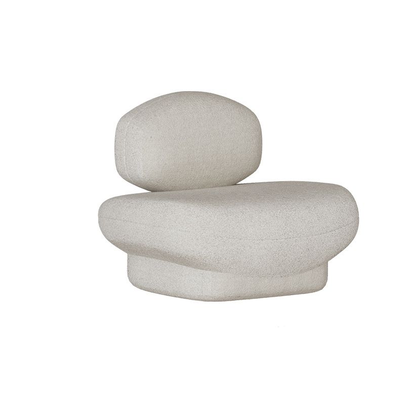 Dichiarazione di divano curvo in stile moderno di lana in beige