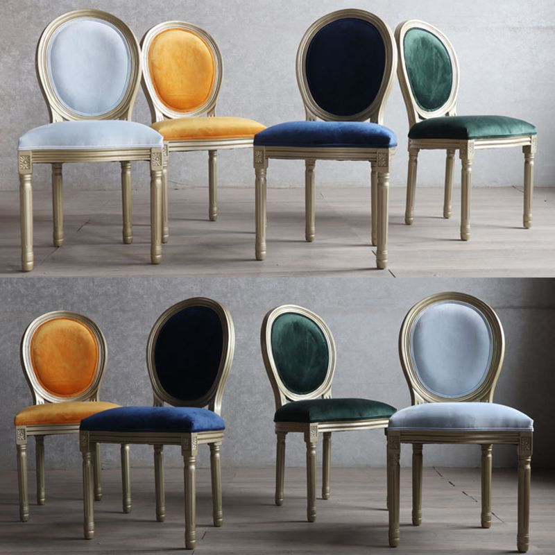 Traditional Velvet Dining Chair 38''H King Louis Back Side Chair with 4 Legs for Restaurant Clearhalo ' kitchen&dining_furn' 'Dining Chairs' 'Dining Tables & Seating' 'dining_chair' 'furn' 'furn_dining_chair' 'Furniture' 'furniture_dining_chair' 'Kitchen & Dining Furniture' 'kitchen' 1200x1200_d7c68d1e-5476-41e2-802c-a4b8d14cfe40