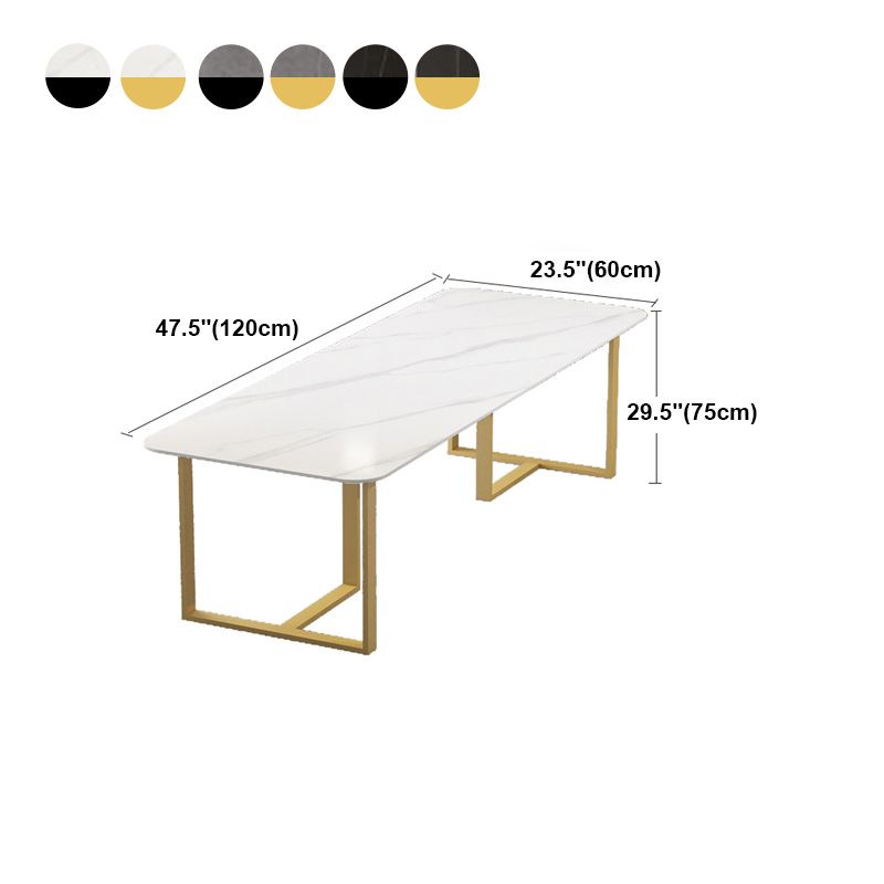 Sintered Stone Meeting Table Industrial Working Table for Office Clearhalo 'furn' 'furn_office_desk' 'Furniture' 'furniture_office_desk' 'Office Desks' 'Office Furniture' 'office_desk' 1200x1200_d7c69ee1-24d7-4b9d-8ea5-7ec3a51b82ea