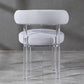 Contemporary Upholstered and Acrylic Dining Side Chair for Kitchen Clearhalo 'Dining Chairs' 'Dining Tables & Seating' 'dining_chair' 'furn' 'furn_dining_chair' 'Furniture' 'Kitchen & Dining Furniture' 1200x1200_d7c6bdd2-8015-4af0-bbd3-f8544f4ba0a4