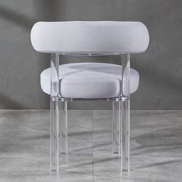 Contemporary Upholstered and Acrylic Dining Side Chair for Kitchen Clearhalo 'Dining Chairs' 'Dining Tables & Seating' 'dining_chair' 'furn' 'furn_dining_chair' 'Furniture' 'Kitchen & Dining Furniture' 1200x1200_d7c6bdd2-8015-4af0-bbd3-f8544f4ba0a4