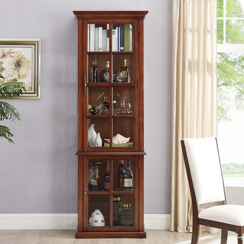 Porta del vino in legno di betulla marrone con ripiani per la cucina