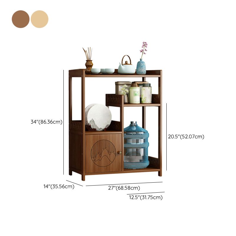 Tavolo in stile contemporaneo tavolino accento in legno a doppio livello con scaffale