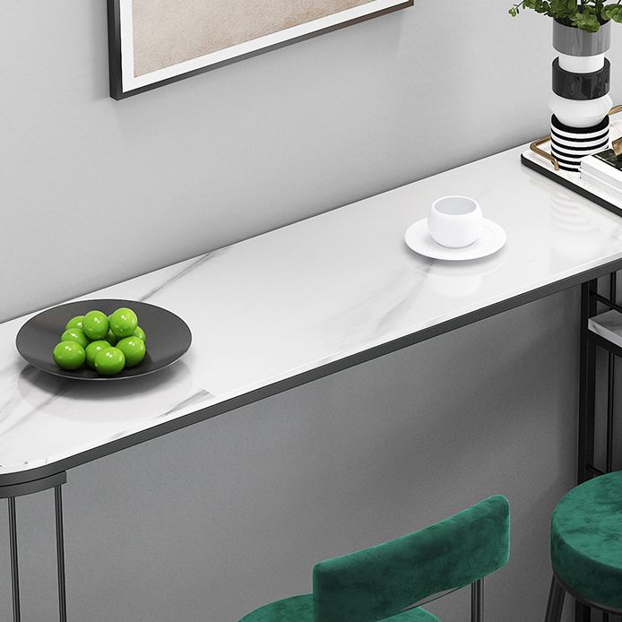 Tavolo da bar per bistrot doppio piedistallo glam con barra top/dinette in pietra di stoccaggio