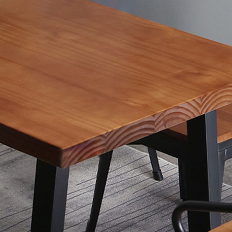 Industrial 1/2/5/7 Pieces Dining Set Solid Wood Dining Table Set for Home Clearhalo 'Dining Room Sets' 'Dining Tables & Seating' 'dining_room_set' 'furn' 'furn_dining_room_set' 'Furniture' 'furniture_dining_room_set' 'Kitchen & Dining Furniture' 'kitchen&dining_furn' 'kitchen' 1200x1200_d7c8a7db-5e1c-4c90-b6ca-3306c2c1c166