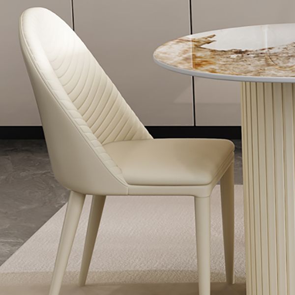 Iron Double Pedestal Dining Table Modern Oval Dining Table for Dining Room Clearhalo 'Dining Tables & Seating' 'Dining Tables' 'dining_table' 'furn' 'furn_dining_table' 'Furniture' 'Kitchen & Dining Furniture' 1200x1200_d7cb5351-eecf-43d7-ba1a-65c2b2991285