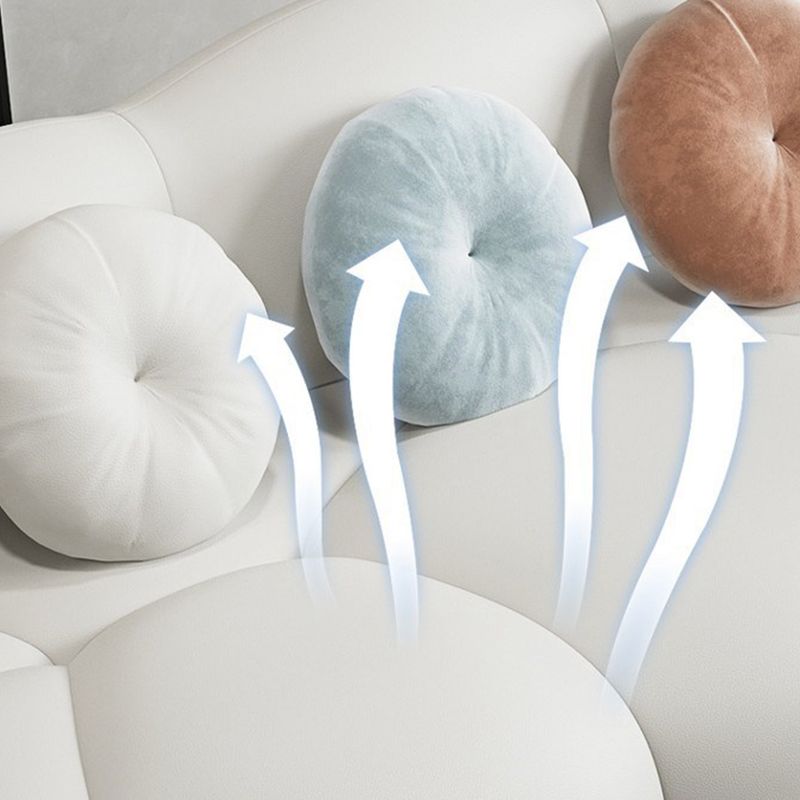 Sofá de lana de sofá curva sin brazo contemporáneo con espalda apretada para sala de estar