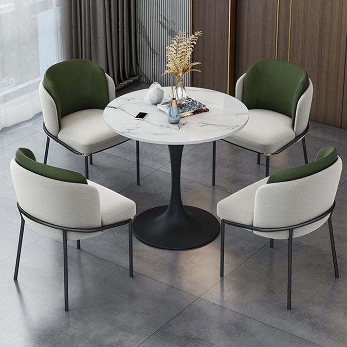 Round Pedestal Base Dining Table Modern Stone Table for Milk Tea Shop Clearhalo 'Dining Tables & Seating' 'Dining Tables' 'dining_table' 'furn' 'furn_dining_table' 'Furniture' 'Kitchen & Dining Furniture' 1200x1200_d7ccf808-a5c7-42ba-99f4-5f29b51af2e8