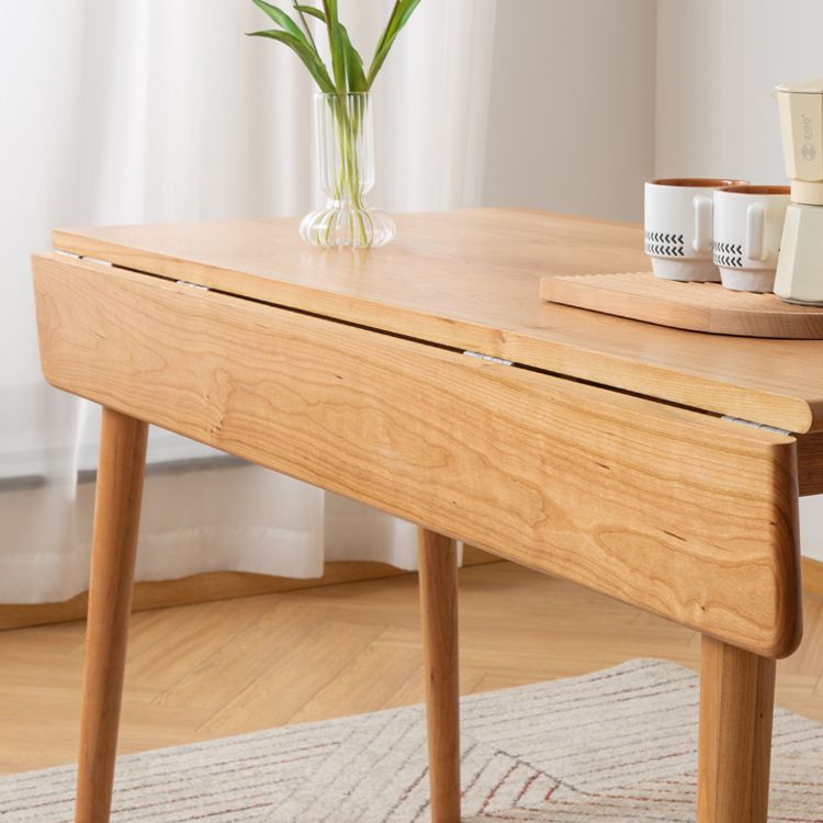 Tavolo da pranzo moderno di metà secolo rettangolo tavolo da pranzo in legno massiccio con 4 gambe