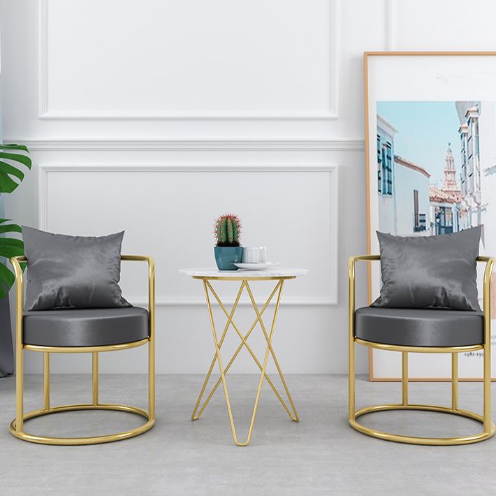 Nordic Style Metal Dining Room Chair Upholstered Arm Chairs for Restaurant Use Clearhalo ' kitchen&dining_furn' 'Dining Chairs' 'Dining Tables & Seating' 'dining_chair' 'furn' 'furn_dining_chair' 'Furniture' 'furniture_dining_chair' 'Kitchen & Dining Furniture' 'kitchen' 1200x1200_d7d04793-68aa-43b0-a252-24df67fafd0c