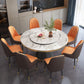 Round Modern Style Sintered Stone Dining Table Furniture with Metallic Base Clearhalo ' dining_table' 'Dining Tables & Seating' 'Dining Tables' 'furn' 'furn_dining_table' 'Furniture' 'furniture_dining_table' 'Kitchen & Dining Furniture' 'kitchen&dining_furn' 'kitchen' 'kitchen_dining_table' 1200x1200_d7d370ec-c111-466d-a1ab-d6a59c952ed8