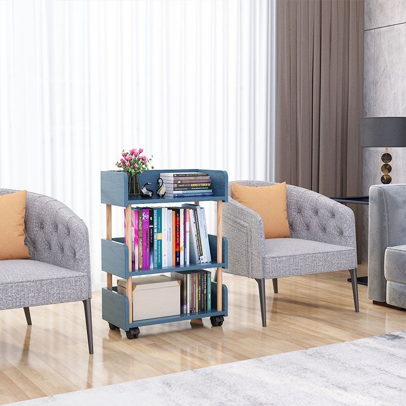 3-Shelf Manufactured Wood Etagere Bookshelf with Caster Wheels Clearhalo 'Bookcases' 'furn' 'furn_bookcases' 'Furniture' 'furniture_bookcases' 'kitchen' 'kitchen_bookcases' 'Living Room Furniture' 'Office Furniture' 1200x1200_d7d3cbe4-3e4a-4f06-8759-cc4995ebdc0b