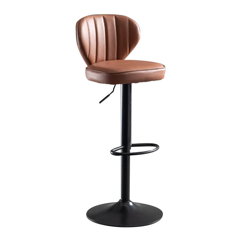 Adjustable Height Leather Indoor Bar Stool Footrest Low Back Counter Stool with Cushion Clearhalo 'Bar Furniture' 'Bar Stools' 'bar_stools' 'furn' 'furn_bar_stools' 'furniture_bar_stools' 'Kitchen & Dining Furniture' 'kitchen&dining_furn' 'kitchen' 'kitchen_furn' Furniture' 1200x1200_d7d4bcca-be01-469e-8081-579a13b059e7