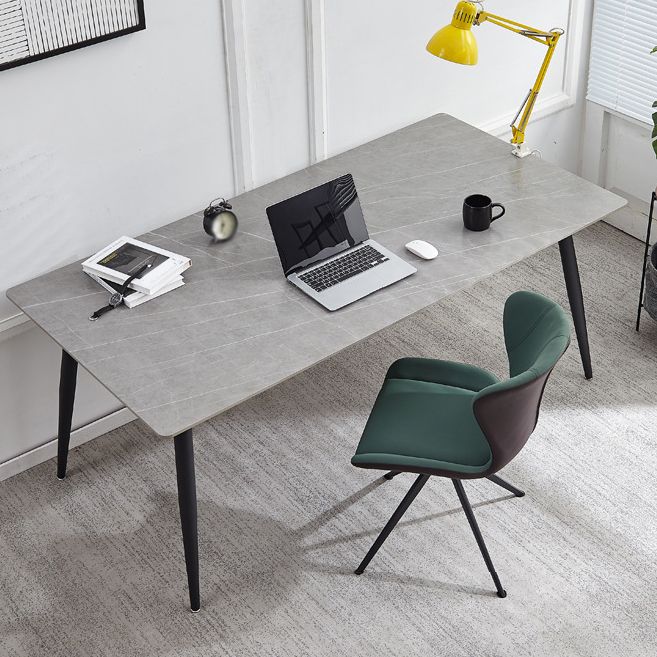 Rechthoekige eigentijdse schrijfbureau Parsons kantoor bureau met metalen benen
