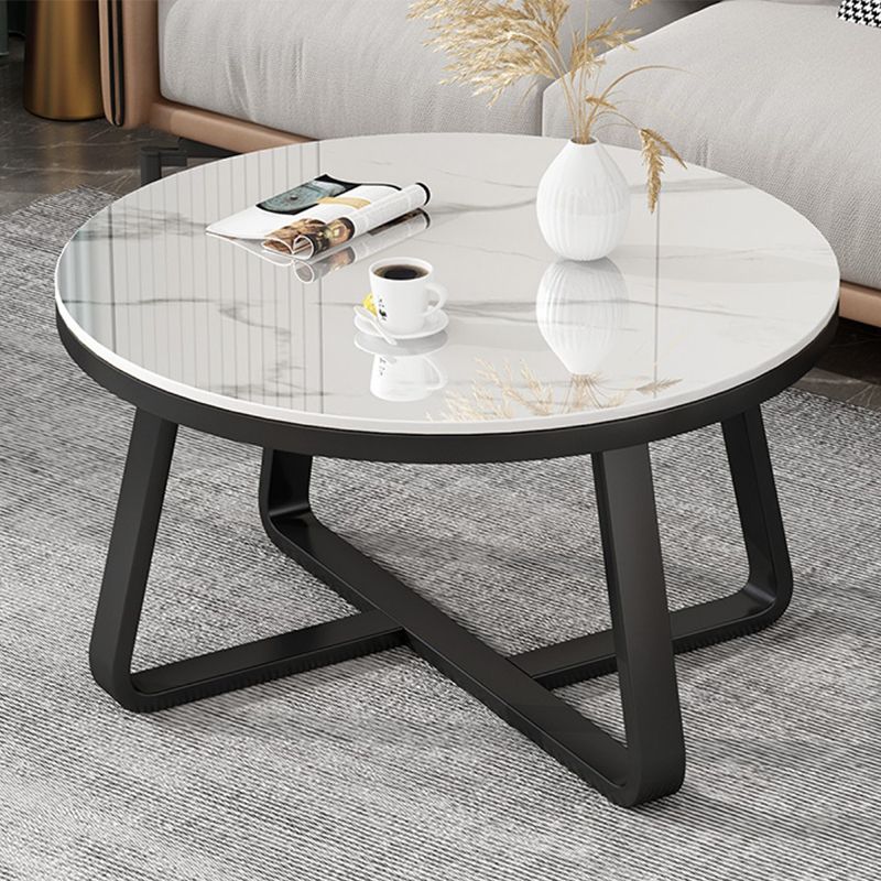 Slate Single Coffee Table Frame Round Coffee Table for Living Room Clearhalo 'Coffee & Accent Tables' 'Coffee Tables' 'coffee_tables' 'furn' 'furn_coffee_tables' 'Furniture' 'Living Room Furniture' 1200x1200_d7d51b67-fcfc-4e52-ba40-77c53c334b7f