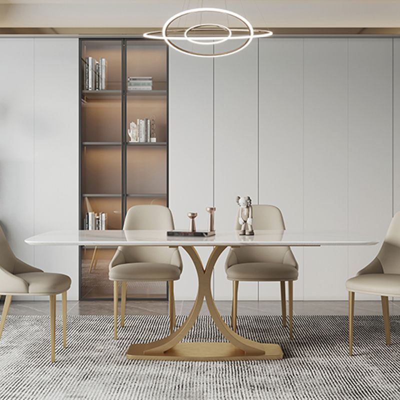 Stone Dining Site Table Traditional Luxury Rectangle Dining Table with Pedestal Base Clearhalo ' dining_table' 'Dining Tables & Seating' 'Dining Tables' 'furn' 'furn_dining_table' 'Furniture' 'furniture_dining_table' 'Kitchen & Dining Furniture' 'kitchen&dining_furn' 'kitchen' 'kitchen_dining_table' 1200x1200_d7d55711-4302-4549-8fee-3085aa42c7c4