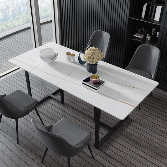 Bureau de bureau contemporain bureau de secrétaire rectangulaire avec des jambes en métal