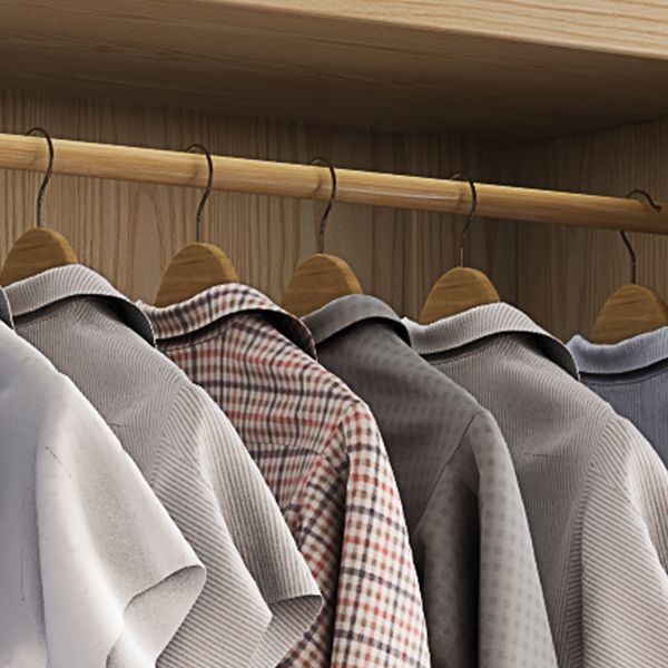 Couche de tissu moderne en bois contemporain inclus le placard de garde-robe pour chambre à coucher