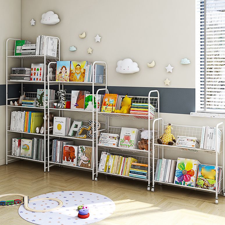 Modern Style Steel Bookshelf Open Back Etagere Bookcase for Home Clearhalo 'Bookcases' 'furn' 'furn_bookcases' 'Furniture' 'Office Furniture' 1200x1200_d7d8b679-eacc-474b-b199-26361cad2b3f