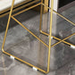 Glam Acrylic Bar Stools Low Back Dining Stools with Metal Base