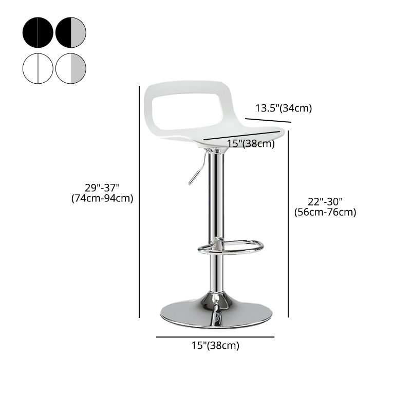 Industrial Style Bar-stool PP Seat with Swivel for Kitchen Bar Clearhalo 'Bar Furniture' 'Bar Stools' 'bar_stools' 'furn' 'furn_bar_stools' 'furniture_bar_stools' 'Kitchen & Dining Furniture' 'kitchen&dining_furn' 'kitchen' 'kitchen_furn' Furniture' 1200x1200_d7db5e15-1941-4b82-a8ea-6f7a06eae043