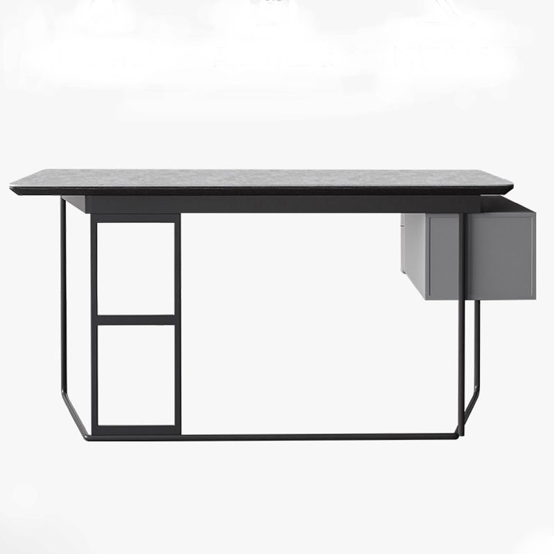 Rectangular Writing Desk Industrial Trestle Base Office Desk with 2 Drawers Clearhalo 'furn' 'furn_office_desk' 'Furniture' 'Office Desks' 'Office Furniture' 'office_desk' 1200x1200_d7dba29c-6006-40ba-b355-be8bdb6961fc