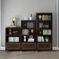 Vertical Glam Standard Bookcase Beech Closed Back Bookcase with Drawer Clearhalo 'Bookcases' 'furn' 'furn_bookcases' 'Furniture' 'Office Furniture' 1200x1200_d7ded12b-d9c5-4432-9271-e674ac68d299