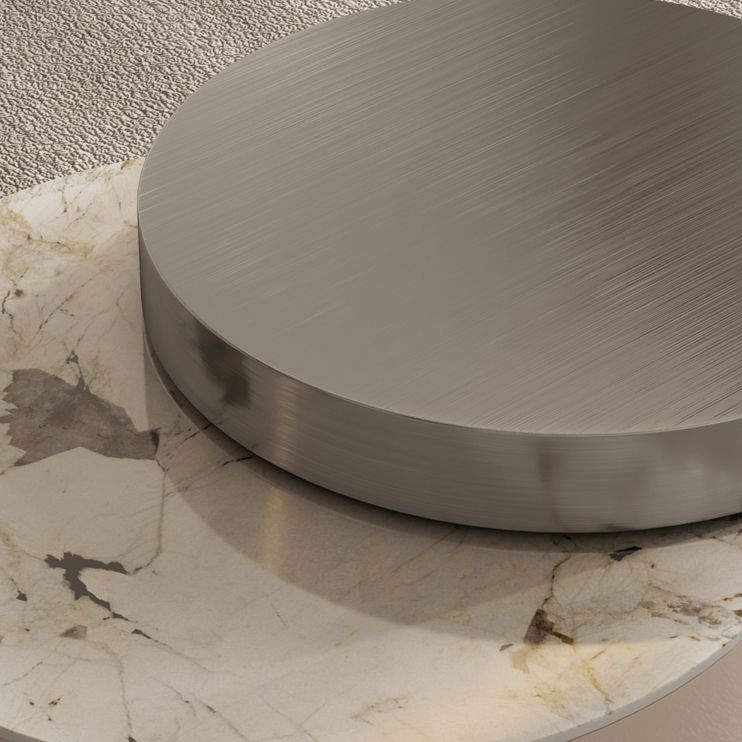 Block and Drum Contemporary Slate BlockHome Coffee Or End Table with Drawers