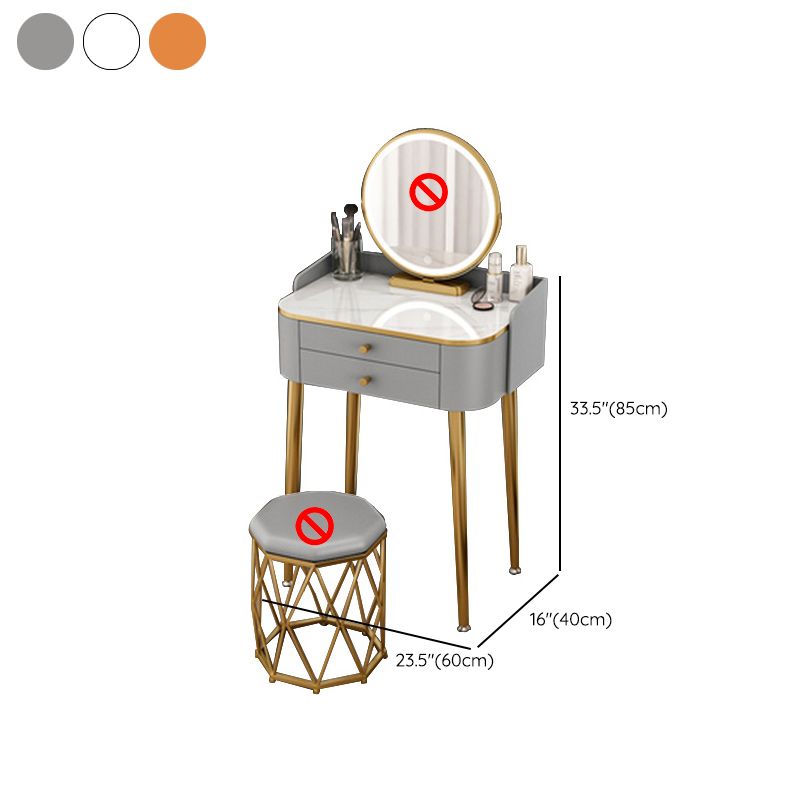 15.74" Wide Makeup Vanity Desk Glam Vanity Tables with 2 Drawers