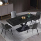 Industrial Black Table for Restaurant Rectangle Dining Table with Pedestal Base Clearhalo 'Dining Tables & Seating' 'Dining Tables' 'dining_table' 'furn' 'furn_dining_table' 'Furniture' 'furniture_dining_table' 'Kitchen & Dining Furniture' 'kitchen' 'kitchen_dining_table' 1200x1200_d7e2fcf7-94ec-4cac-b671-b3e7e5bb5e6e