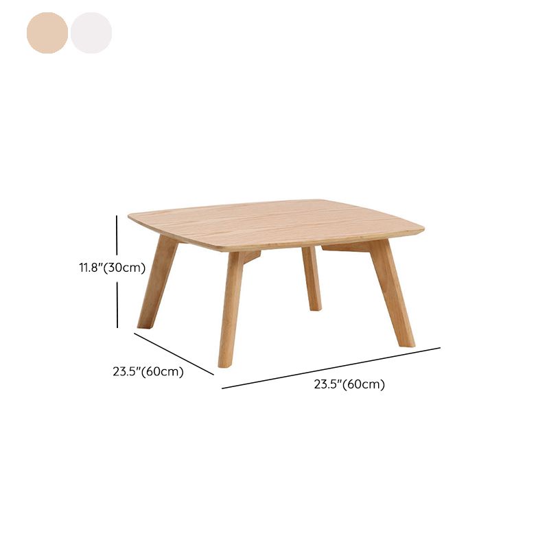 Solid Wood 4 Legs Coffee Table Modern 11.8" H Cocktail Table Clearhalo 'Coffee & Accent Tables' 'Coffee Tables' 'coffee_tables' 'furn' 'furn_coffee_tables' 'Furniture' 'Living Room Furniture' 1200x1200_d7e4699e-b5e9-4a5e-a49d-3d8855cba7e5