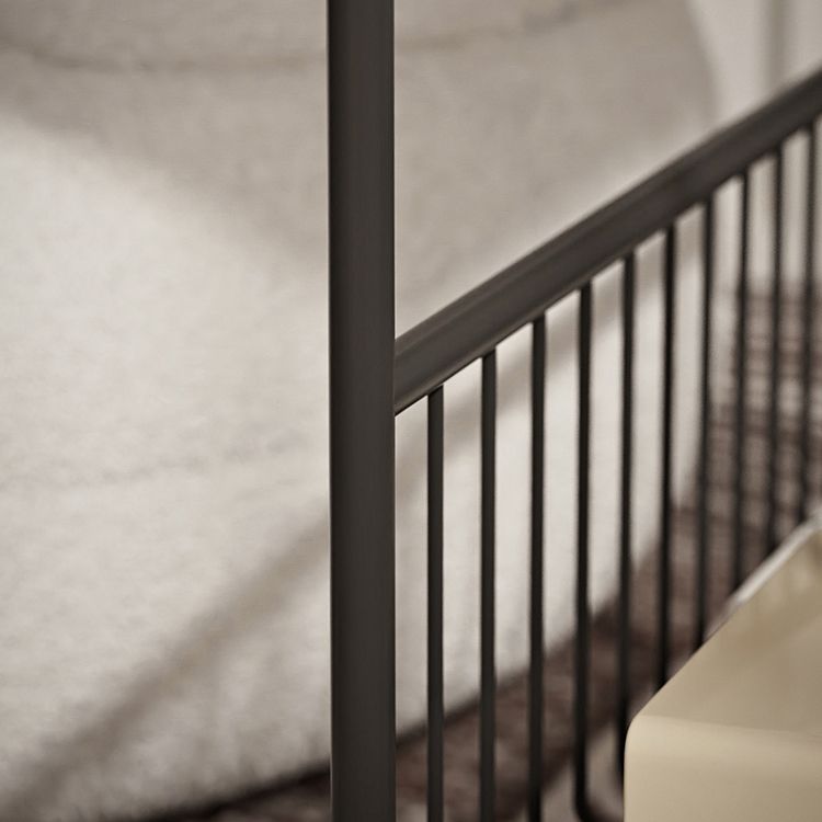 21.65" Tall Metal End Table Tray Top Accent Side Table with Storage