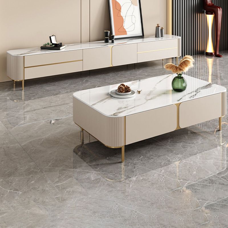 Enclosed Storage TV Stand Console Stone TV Media Console with 4 Drawers Clearhalo 'furn' 'furn_tv_stands_entertainment_centers' 'Furniture' 'Living Room Furniture' 'TV Stands & Entertainment Centers' 'TV Stands & Media Storage Furniture' 'tv_stands_entertainment_centers' 1200x1200_d7e6a5d0-48f6-44d2-b499-106b1d9e6da5