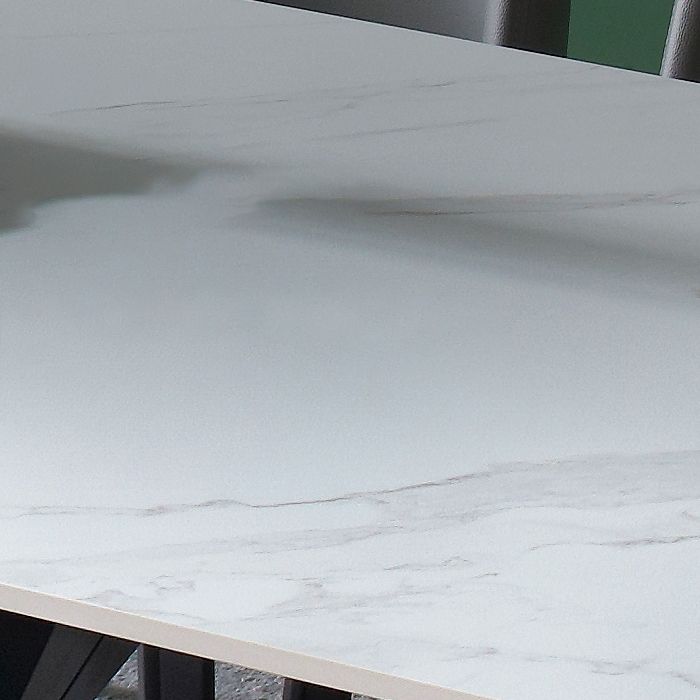 Modernes rechteckiges Esstisch-Set aus gesintertem Stein, 1/4/5-teilig, Esszimmer-Set für den Heimgebrauch